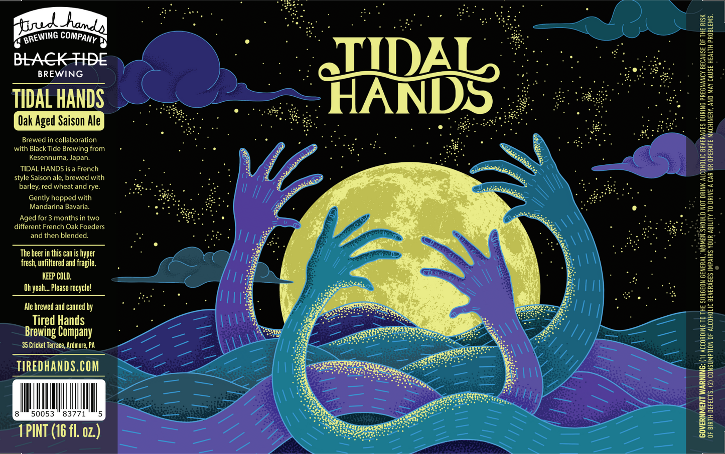 Tired Hands Tidal Hands Can 473ml タイアド ハンズ タイダル ハンズ ※他の商品と合わせて4本以上の購入をお願い致します。