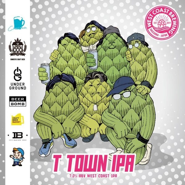 West Coast T TOWN IPA Can 500ml ウェスト コースト ティータウン IPA