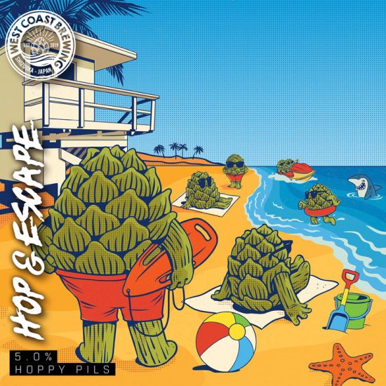 West Coast Hop & Escape Can 500ml ウェスト コースト ホップ & エスケイプ