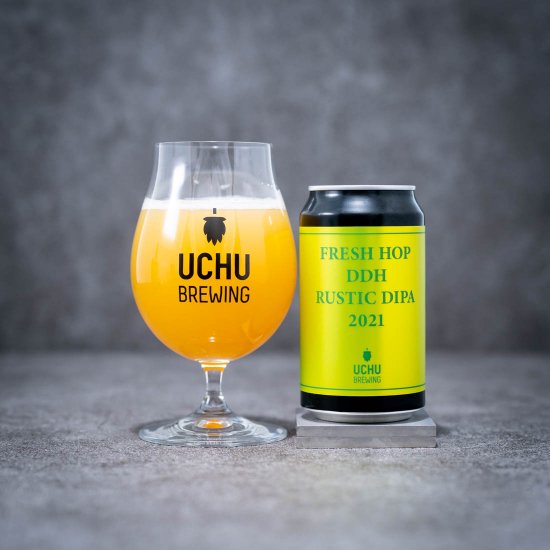 うちゅうブルーイング FRESH HOP DDH RUSTIC DIPA 2021 Can 355ml