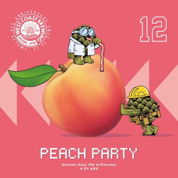 West Coast Peach Party Can 500ml　ウェスト コースト ピーチ パーティ
