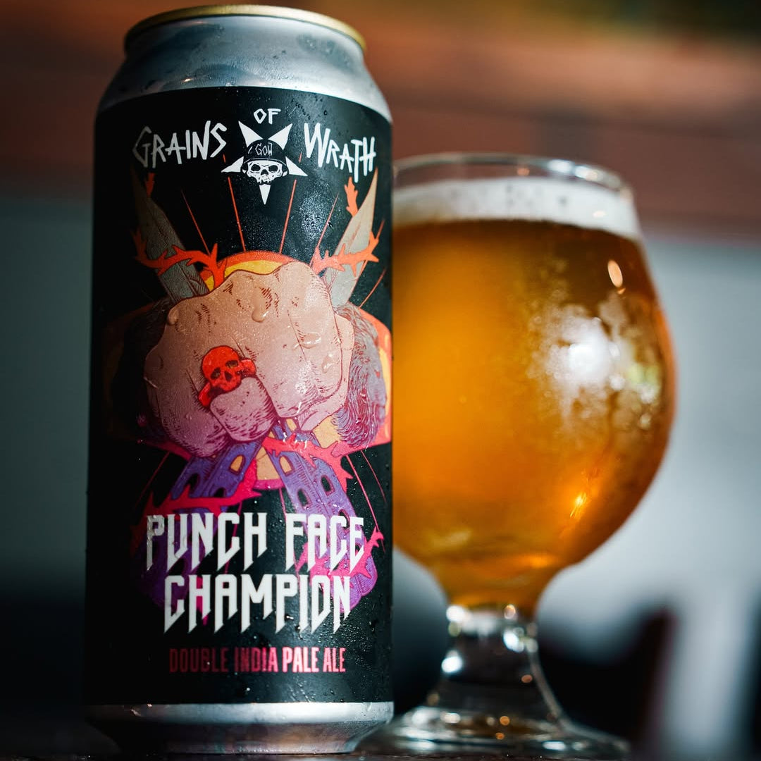 Grains of Wrath Punch Face Champion Can 473ml　グレインズ オブ ラス パンチ フェイス チャンピオン
