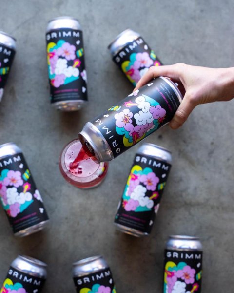 Grimm Cherry Raspberry Pop! Can 473ml　グリム チェリー 　ラズベリー ポップ