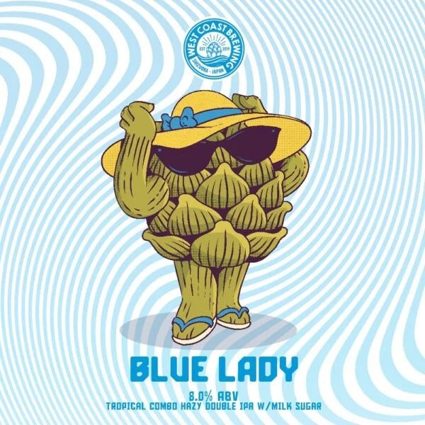 West Coast Blue Lady Can 500ml　ウェスト コースト ブルー レディー