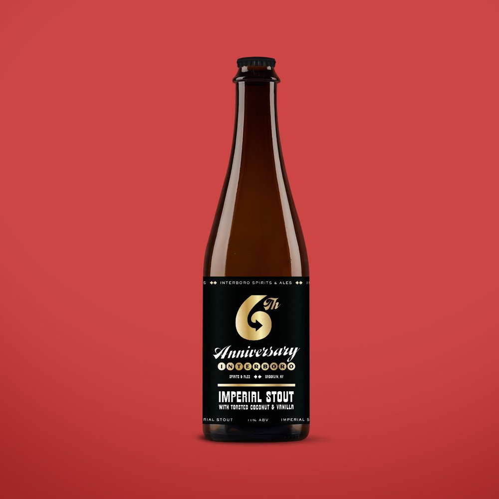 Interboro 6th Anniversary Stout with Coconut and Vanilla Bottle 500ml　インターボロー シックス アニバーサリースタウト ウィズ ココナッツ アンド バニラ