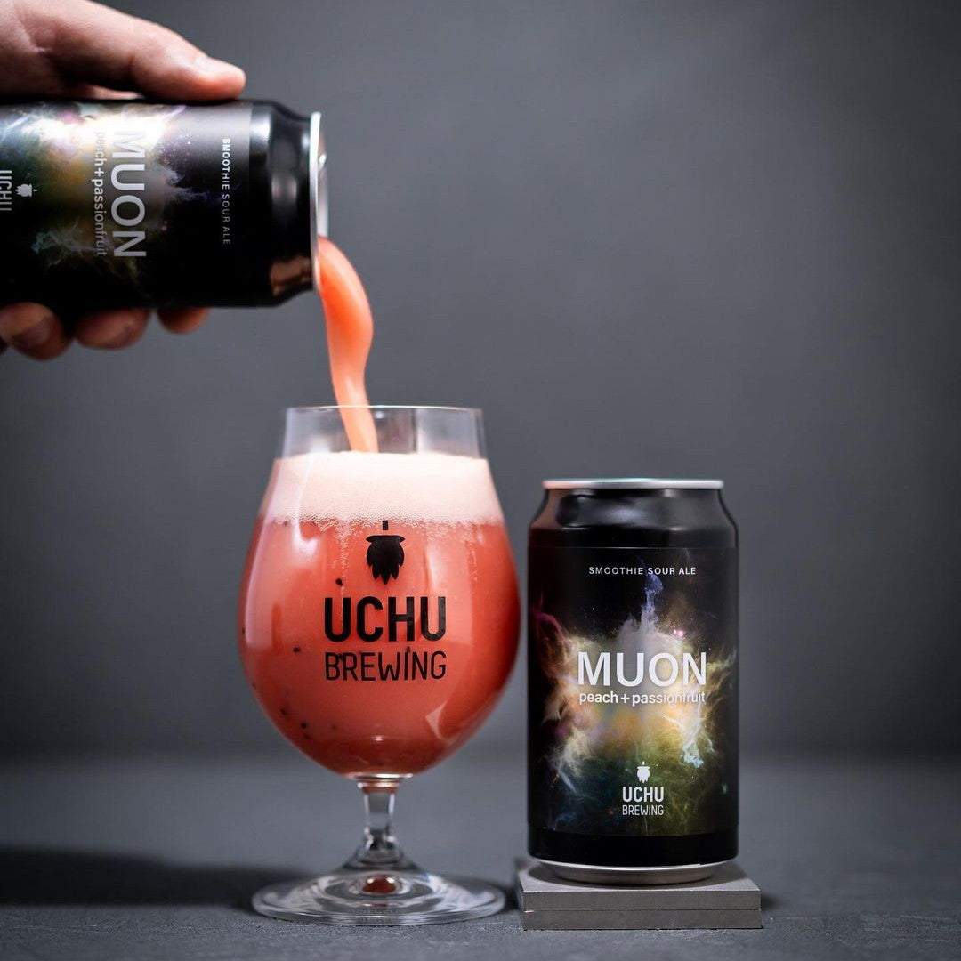 うちゅうブルーイング MUON peach+passionfruit Can 350ml　うちゅう ムオン ピーチ パッションフルーツ　※お一人様1本まで、他の商品と合わせて４本以上の購入をお願い致します。