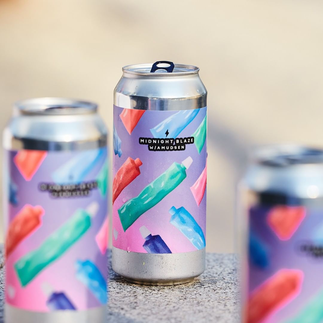 Garage Beer MIDNIGHT BLAZE Can 440ml　ガラージ ビア ミッドナイト ブレイズ